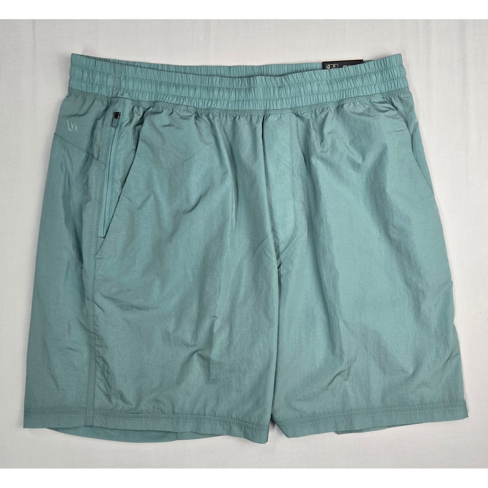 VRST Men 7" All-In Unlined Short Aqua Dust Shine Water Repellent Large NEW